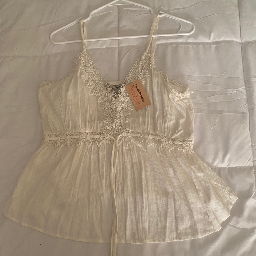 American Rag - Cream Boho inspired top